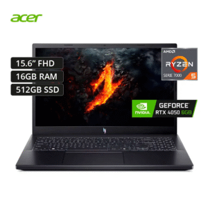 Notebook Acer Nitro V 15 Ryzen 5-7535HS, 16GB RAM, 512GB SSD, RTX 4050 6GB, 15.6″ FHD