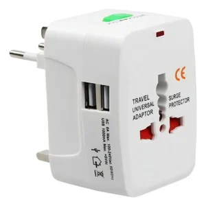 Adaptador Universal Viajero Viaje Enchufe Mundial Reforzado con USB